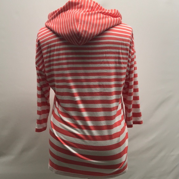 Lands End striped hooded tunic | size 16 - Picture 3 of 6